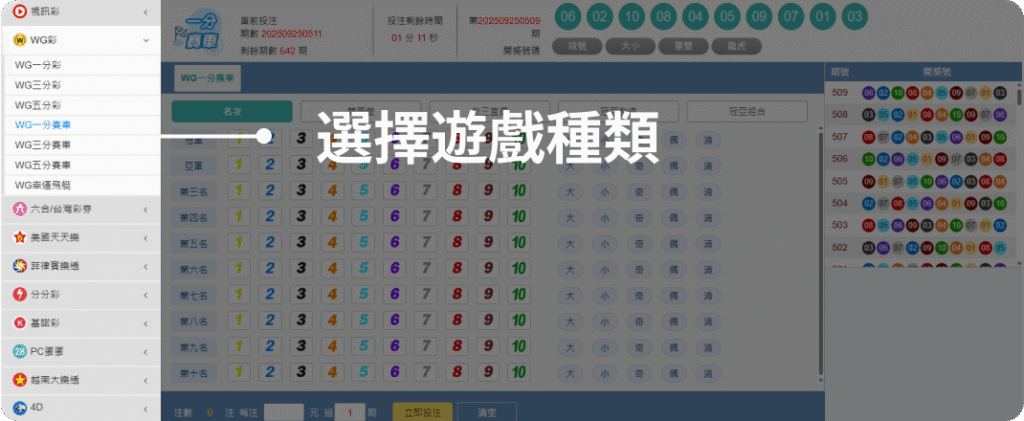 選擇彩票遊戲