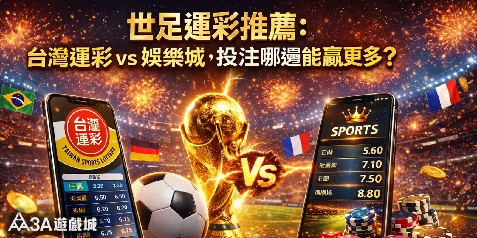 世足運彩推薦:台灣運彩 vs 娛樂城,投注哪邊能贏更多?