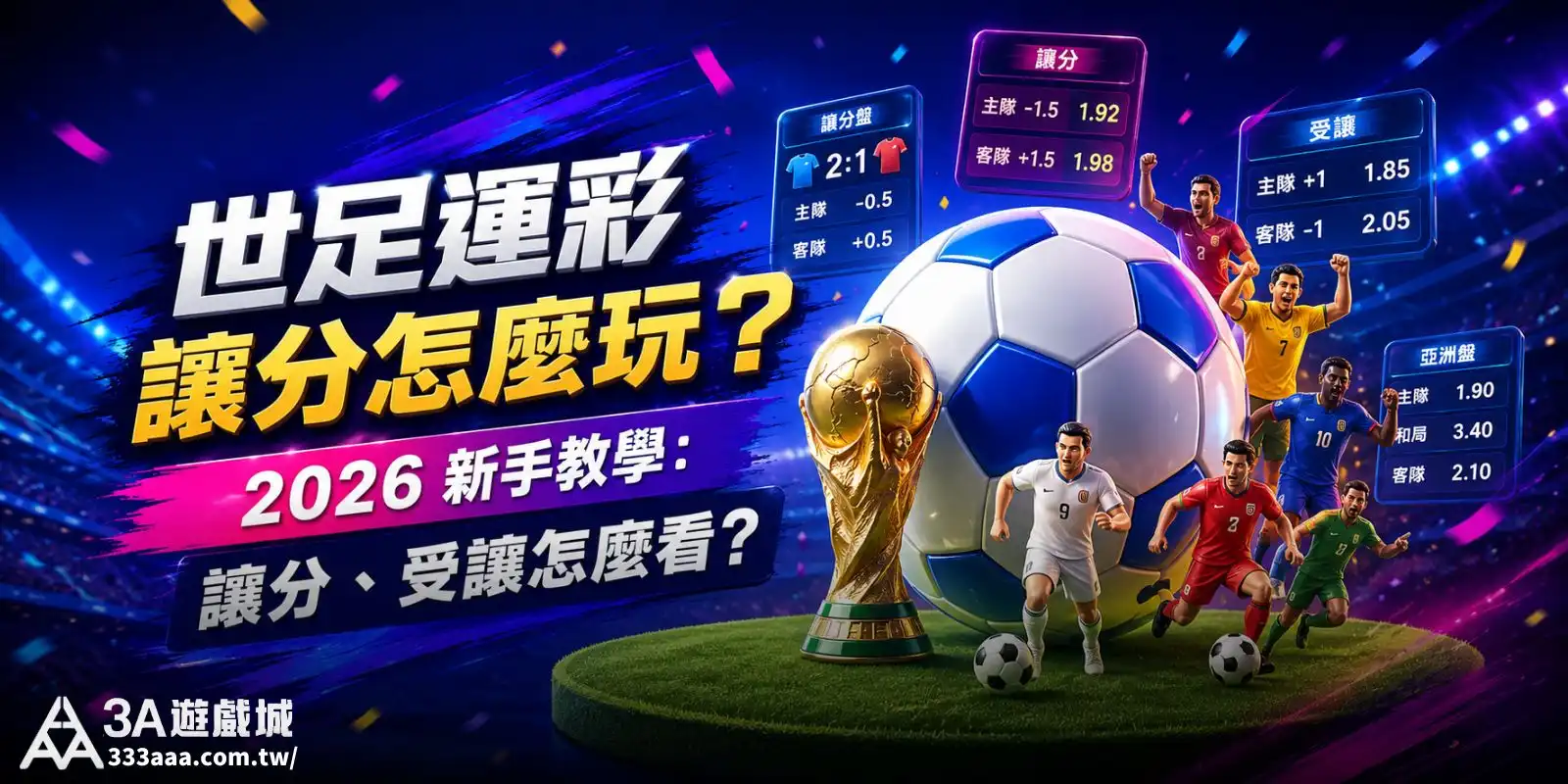世足運彩讓分怎麼玩？2026 新手教學：讓分、受讓怎麼看？